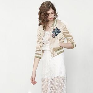 Maje Satin Bomber Jacket